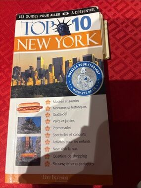 Top 10 New York Travel Guide - Orange/White/Blue Cover